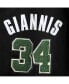 ფოტო #5 პროდუქტის Men's Giannis Antetokounmpo Black Milwaukee Bucks Player Replica Shorts