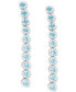 Lab-Grown Aquamarine Linear Drop Earrings (1-1/5 ct. t.w.) in Sterling Silver