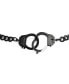 Mens Biker Punk Rocker Biker Jewelry Large Statement Chain Handcuff Necklace Black Or Silver Tone Stainless Steel Pendant For Men Women 20 Inch