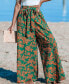 ფოტო #4 პროდუქტის Women's Tropical Tie Waist Wide Leg Pants