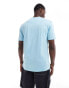 Brave Soul high neck t-shirt in sky blue