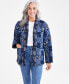 Фото #1 товара Petite Cotton Quilted Patchwork Jacket, Created for Macy's