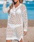 ფოტო #3 პროდუქტის Women's Ocean Side Netted Cover-Up Dress