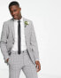 Фото #2 товара Selected Homme slim fit suit jacket in light grey check