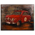 3D-Metallbild rotes Auto