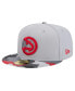 Фото #1 товара Men's Gray Atlanta Hawks Active Color Camo Visor 59FIFTY Fitted Hat