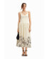 ფოტო #1 პროდუქტის Women's Floral flared midi dress