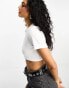 Фото #3 товара Only exclusive 2 pack cropped fitted t-shirts in black and white