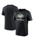 Фото #2 товара Men's Black New York Jets Infographic Performance T-shirt