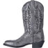 Фото #7 товара Laredo Harding Waxed Leather Round Toe Cowboy Mens Grey Casual Boots 68457