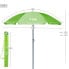 Фото #4 товара Пляжный зонт Aktive UV50 Ø 180 cm Зеленый полиэстер Алюминий 180 x 187 x 180 cm (12 штук)