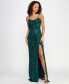 Фото #1 товара Juniors' Sequin-Pattern Open-Back Gown