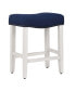 24" Upholstered Saddle Seat Counter Stool