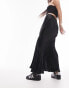 Topshop fishtail midi skirt in black