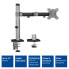 Фото #3 товара ACT Single monitor arm office - silver - Clamp/Bolt-through - 9 kg - 43.2 cm (17") - 81.3 cm (32") - 100 x 100 mm - Silver
