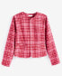 Фото #5 товара Women's Long-Sleeve Crop Tweed Jacket, Created for Macy's