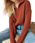 Фото #5 товара Women's Half-Zip Knit Pullover Sweater