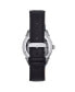 ფოტო #3 პროდუქტის Men Weston Automatic Skeletonized Leather Strap Watch - Silver/Black