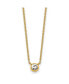 ფოტო #1 პროდუქტის Yellow IP-plated Glass Pendant Cable Chain Necklace