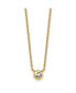 Yellow IP-plated Glass Pendant Cable Chain Necklace