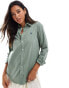 Polo Ralph Lauren cotton twill shirt with logo in green