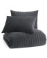 Velvet Houndstooth 3 Piece Duvet Set, King