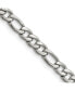 ფოტო #6 პროდუქტის Stainless Steel Polished 6.3mm Figaro Chain Necklace