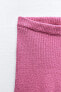 Pointelle knit shorts