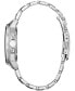 ფოტო #2 პროდუქტის Hulk Silver-Tone Stainless Steel Bracelet Watch 43mm