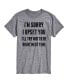 ფოტო #1 პროდუქტის Hybrid Apparel Sorry I Upset You Men's Short Sleeve Tee