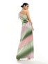 Style Cheat one shoulder satin midaxi dress in ombre effect