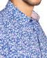 Men's Non-Iron Performance Stretch Moisture-Wicking Mini-Floral Button-Down Shirt