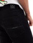 Marshall Artist slim fit jeans in black overdye Черный, W32 - фото #4