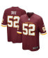 Фото #1 товара Men's Jamin Davis Burgundy Washington Football Team 2021 NFL Draft First Round Pick Game Jersey