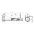 EUROMARINE VBTH DIN 571 A4 8x50 mm Hexagonal Head Wood Screw 10 Units