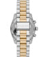 ფოტო #3 პროდუქტის Women's Lexington Chronograph Two-Tone Stainless Steel Bracelet Watch 38mm