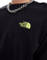 The North Face backprint circle logo t-shirt in lime Черный, XL - фото #3