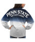 Women's Navy Penn State Nittany Lions Ombre Long Sleeve Dip-Dyed T-shirt