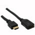 Фото #1 товара InLine HDMI cable - High Speed HDMI Cable - M/F - black - golden contacts - 3m