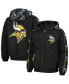 Фото #1 товара Куртка с капюшоном Starter мужская черного цвета "Миннесота Викингс" для четвергового вечера