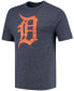 Фото #2 товара Men's Navy Detroit Tigers Weathered Official Logo Tri-Blend T-shirt