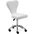 Фото #2 товара Krzesło kosmetyczne obrotowe z oparciem na kółkach 49-63 cm PULLY - białe