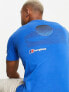 Berghaus Snowdon sun back print t-shirt in blue