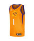 Фото #2 товара Men's Devin Booker Orange Phoenix Suns Swingman jersey Player Jersey - Statement Edition