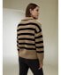 Фото #2 товара Women's Collared Quarter-Zip Wool Sweater for Women