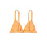 Juniors' Ribbed Triangle Bikini Top - Xhilaration™ Orange Size Medium