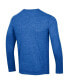 Men's Heather Blue Distressed Tampa Bay Lightning Multi-Logo Tri-Blend Long Sleeve T-shirt