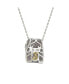 Фото #2 товара Pink Sapphire & Lab-Grown White Sapphire Pave Floral Pendant Necklace in Sterling Silver by Suzy Levian