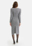 ფოტო #3 პროდუქტის Women's Shoulder Pad Midi Dress