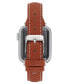 ფოტო #4 პროდუქტის Women's Brown Premium Leather Band Compatible with 42/44/45/Ultra/Ultra 2 Apple Watch